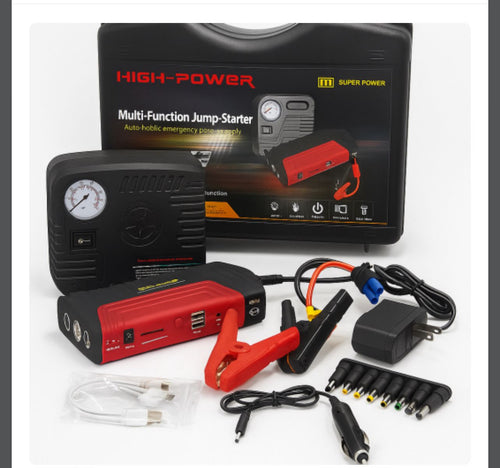 ⚡🚗 Jumper de Batería y Compresor Portátil 2 en 1 🚗⚡
